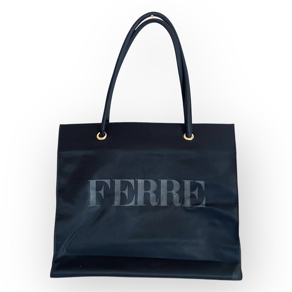 Gianfranco Ferre authentic black tote, shoulder bag - Picture 1 of 14